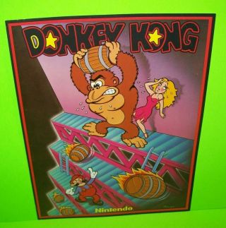 Donkey Kong Arcade Flyer Nintendo Video Game Artwork 1981 Rare Promo