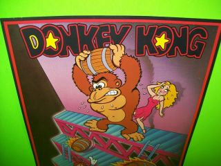 Donkey Kong Arcade FLYER Nintendo Video Game Artwork 1981 Rare Promo 2