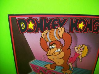 Donkey Kong Arcade FLYER Nintendo Video Game Artwork 1981 Rare Promo 4