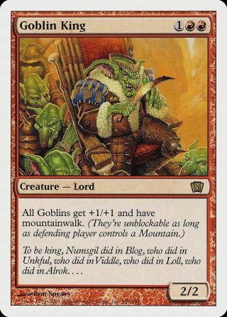 Mtg - 8th Edition 4x Goblin King Slightly Played Cond