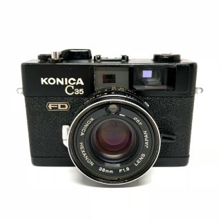 【Rare Black】Konica C35 FD Rangefinder Film Camera w/ 38mm f/1.  8 from Japan 801 3