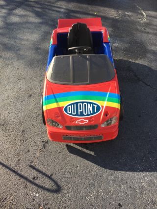 Jeff Gordon Power Wheels Dupont Nascar Race Car Rare Battery Operated Kids Car