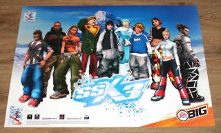 Ssx 3 Very Rare Promo Poster 84x59.  5cm Xbox Playstation 2 Gamecube Gameboy