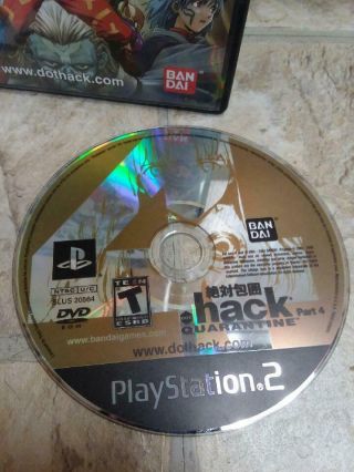Rare Playstation 2 PS2,  Dot Hack QUARANTINE Part 4,  Anime DVD (Complete CIB) 8