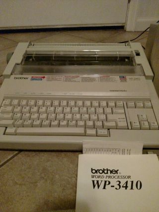 Rare - Brother WP - 3410 Word Processor.  Good. 3