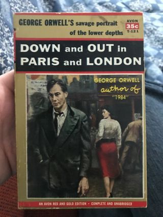 George Orwell / Down And Out In Paris And London 1st Paperback Edition Rare
