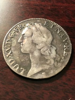 France Silver Coin Ecu 1741 V Troyes Rare