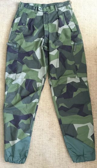 Rare Swedish M90 Camouflage Pants Authentic Military Surplus