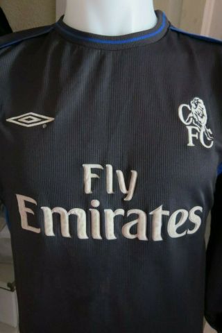 Mens Chelsea Away Football Shirt 2002 - 2004 Size Uk Medium Rare Retro Long Sleeve