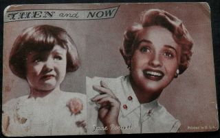 Then And Now Arcade Vending Card Jane Powell Baby & Movie Star - Rare