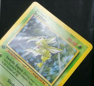 Pokemon Scyther 26/64 Rare Non Holo 1st Edition Jungle 1999 Wizards 4