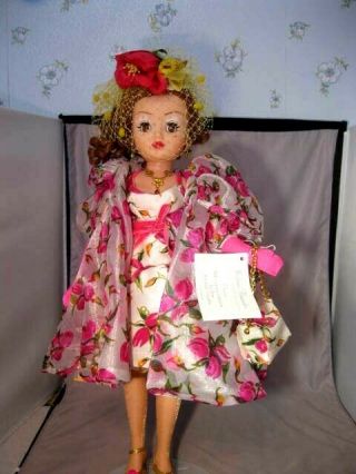 Rare 21 " Madame Alexander Tea Rose Ltd Ed Portrait Doll Stand & Box 2223