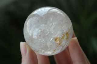 159g Rare Natural Transparent Clear Quartz Crystal Sphere Ball Healing J42
