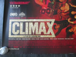 CLIMAX UK MOVIE POSTER QUAD DOUBLE - SIDED CINEMA POSTER 2018 RARE 3