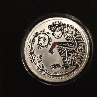 2016 Year Of The Monkey V2 Reverse Proof Silver Shield 500 Mintage Rare Art Ssg