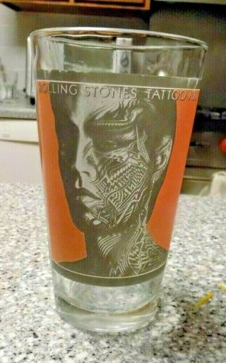 Rare The Rolling Stones 6 " Drinking Glass Tongue Tattoo You Album Cover Concert