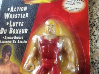Hulk Hogan red Bootleg Hasbro MOC Very Rare WWF WWE 2