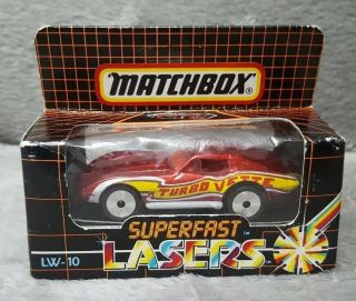 1979 Matchbox Superfast Rare Corvette Red Turbo Vette Variation - Laser Wheels