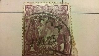 Rare Stamp Australia 1p