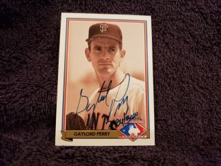 Rare Gaylord Perry 1991 Upper Deck Heroes Auto 