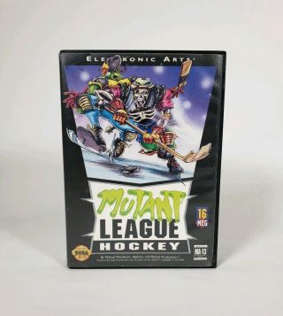 Mutant League Hockey (sega Genesis,  1994) Case And Cart - Rare