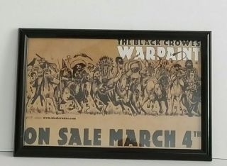 The Black Crowes Warpaint Framed Poster Rare Silver Arrow Angelos Entertainment