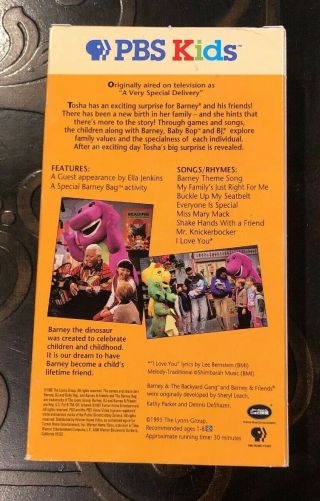 Barney & Friends VHS: Families are Special (PBS Kids Edition) • RARE • HTF 2
