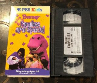 Barney & Friends VHS: Families are Special (PBS Kids Edition) • RARE • HTF 3