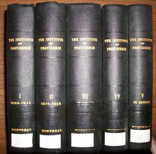 Rare 5 Vol Catholic Set On Nuns - Institute Of Providence,  Daughters Of Charity