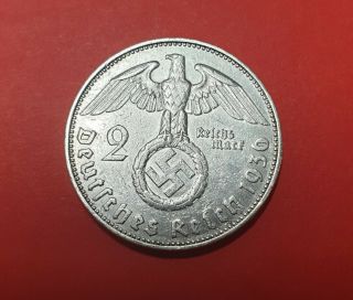 1936j 2 Reichsmark (brilliant Uncirculated) Ultra Rare Scarce Key Date Coin
