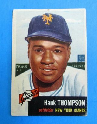 1953 Topps 20 Hank Thompson Rare Blank Back Proof Short Print Sp