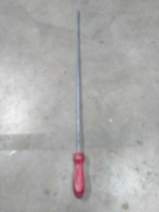 Rare Snap - On Ssdmr24 Red Long Ratcheting Magnetic Screwdriver 24 "