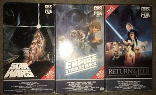 1984 Star Wars Vhs Red Label Cbs Fox Rare Trilogy Not Remastered Look