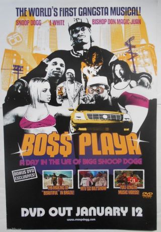 Snoop Doggy Dogg Boss Playa Rare Official Uk Record Company Poster