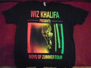 Rare Wiz Khalifa Tour Shirt Medium Boys Of Zummer Rap 