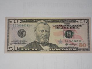 2006 Star Note Rare $50 Star 512k One Run Low Number Crisp Make Offers