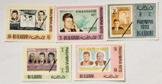 Uae Ras Al Khaima Rare Kennedy Stamps