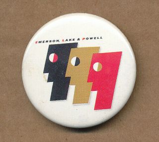 Emerson Lake & Powell Rare Vintage Promo Button 