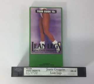 Lean Legs By Joanie Greggains Vhs (1985) Rare 80’s Retro Exercise Workout Video