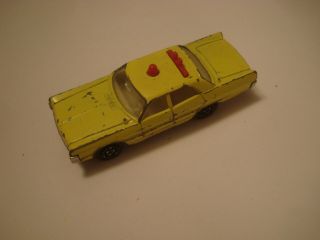 Majorette 3” Plymouth Fury Diecast Yellow Police Car 1/70 Vintage Very Rare