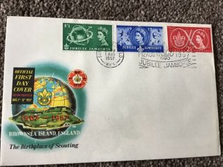 Rare First Day Cover Rare 1957 Scouting Jubilee With Sutton Coldfield Postmark