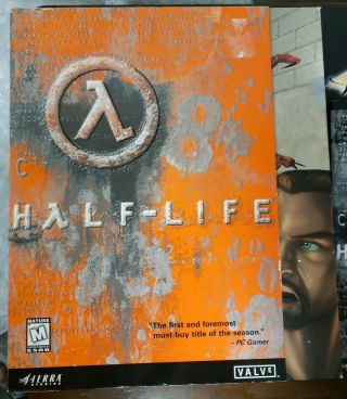 Half - Life Big Box Release Pc Cd Rom 1998 Rare W/paperwork No Game