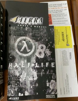Half - Life Big Box Release PC CD Rom 1998 RARE w/Paperwork NO GAME 3