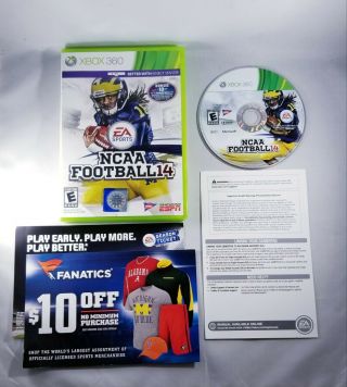 Ncaa Football 14 (xbox 360) Last Ncaa Game Made - Complete - Rare -
