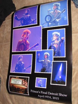 Prince RARE poster Detroit 3rd Eye Girl Purple Rain NPG Fox Paisley Park CD LP 2