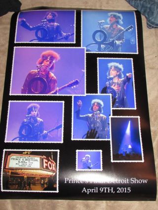 Prince RARE poster Detroit 3rd Eye Girl Purple Rain NPG Fox Paisley Park CD LP 4