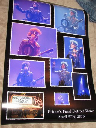 Prince RARE poster Detroit 3rd Eye Girl Purple Rain NPG Fox Paisley Park CD LP 5