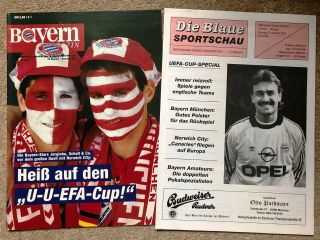 Bayern Munich V Norwich City Uefa Cup 19/10/93 Programme Rare Fine