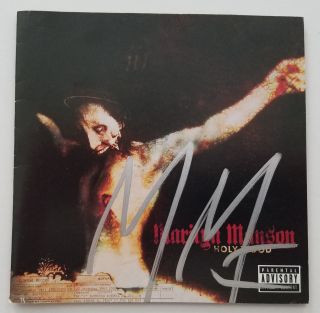 Marilyn Manson Signed Hollywood Cd Booklet People Very Rare Legend Rad