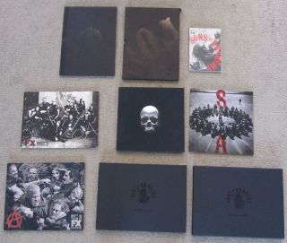 5 Fx Sons Of Anarchy Press Kits Books Seasons 3,  4,  5,  6,  7 Charlie Hunnam Rare
